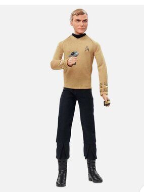 NIB 2016 Mattel Barbie Black Label Star Trek 50th Anniversary Captain KirK Doll